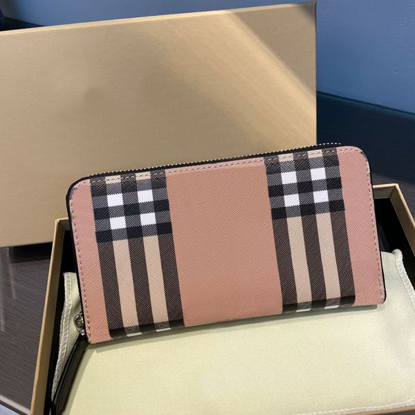

classic grid long purse clutch zero wallet credit card package layer cowhide material genuine leather zipper open handbag, Red;black