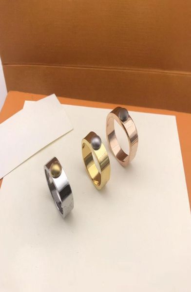 

fashion rings classic simple ring temperament personality band ring for man women 3 colors good quality4234559, Silver