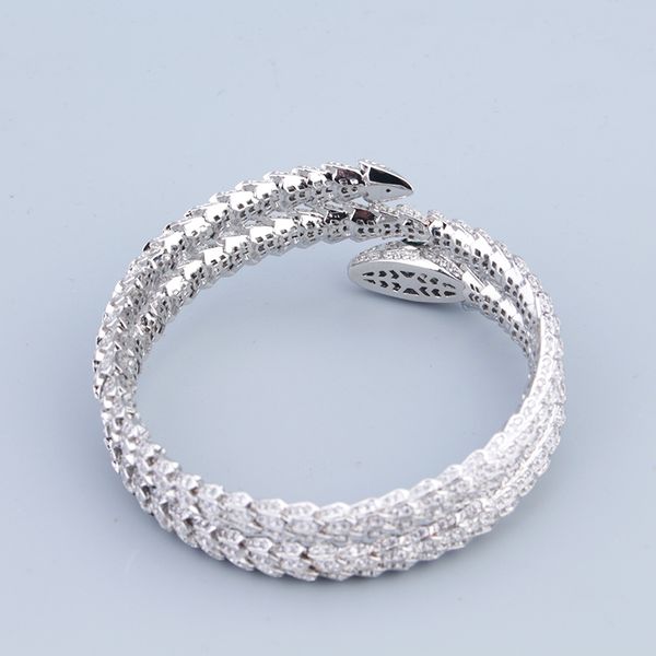 

bilayer diamond snake bangle bracelets for women gold men charm infinity tennis bracelet luxury designer jewelry fashion party wedding gifts, Black