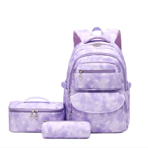 

school bags children backpack for teenage girls 2023 3 pcs set waterproof schoolbag kids satchel mochila pencil bookbag 230724