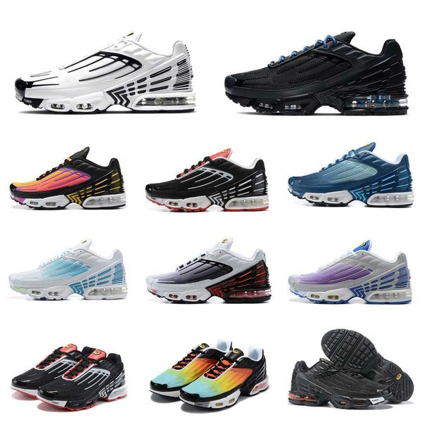

2023 tn plus 3 new pattern running shoes airs obsidian white aquamarine laser blue ghost green men women trainers sports sneakers multi