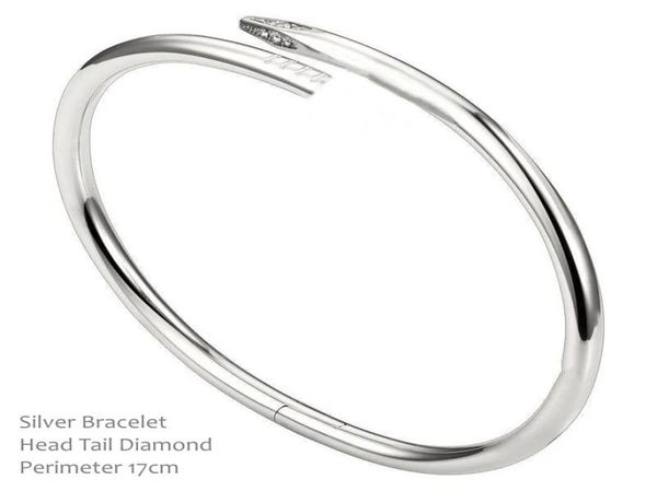 

cuff bangle love bangle nail bracelet designer chains diamond screw clovers necklace men luxury jewelry tennis mens luxury flower 4823398, Black
