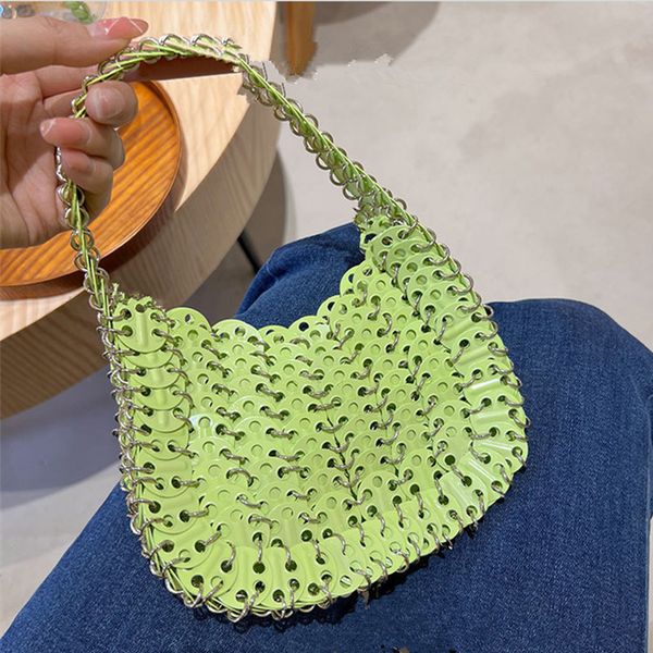 

evening bag s bag luxury designer handbag trend metal chain tote hollow clutch female shoulder wedding party 230724