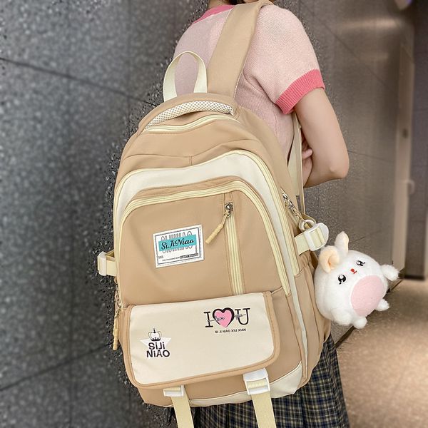 

school bags trendy women kawaii high capacity college backpack female lapbook girl cute travel lady student fashion 230724