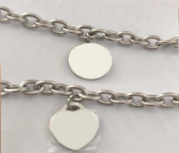 

15mm heart round bracelets women stainless steel chain on hand fashion jewelry valentine day christmas gift for girlfriend accesso1616075, Black