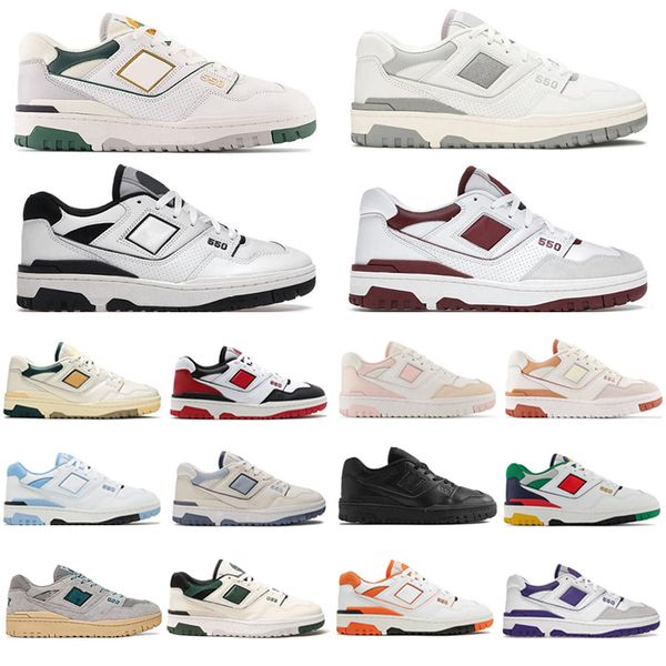 

desginer 550 running shoes white red blue haze rain cloud cream black turtledove aime leon dore taupe suede sea salt yellow marquette women