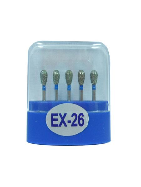 

1 pack5pcs ex26 dental diamond burs medium fg 16m for dental high speed handpiece many models available4114855