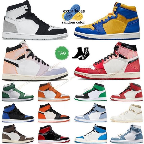 

new high og jumpman 1s basketball shoes 1 grey fog next chapter spider-verse skyline denim chicago lost and found royal reimagined universit