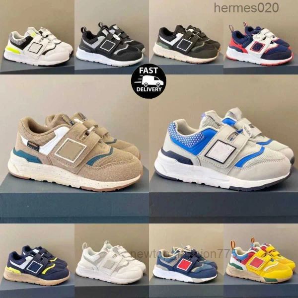 

designer luxury kids shoes nb 997 casual classic sneakers core 997h outdoor running boys girls shoes grey blue sports trainers baby kid yout, Black