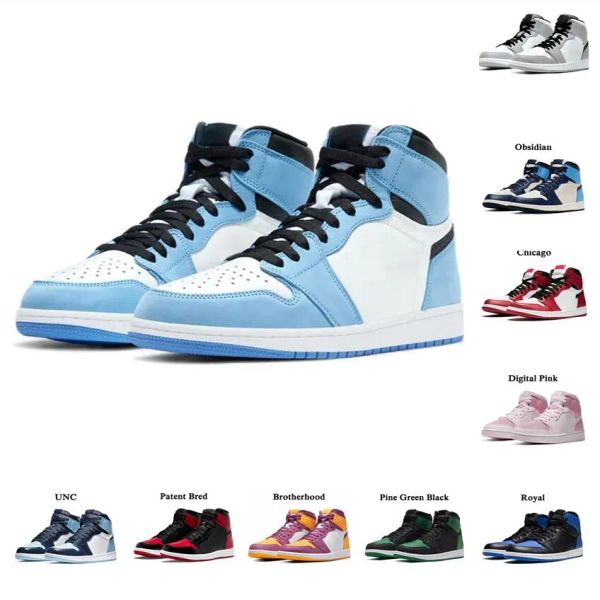 

little and big kids infants 1s toddler 1 kids basketball shoes pine green game royal scotts obsidian chicago bred sneakers multi-color tie-d, Black