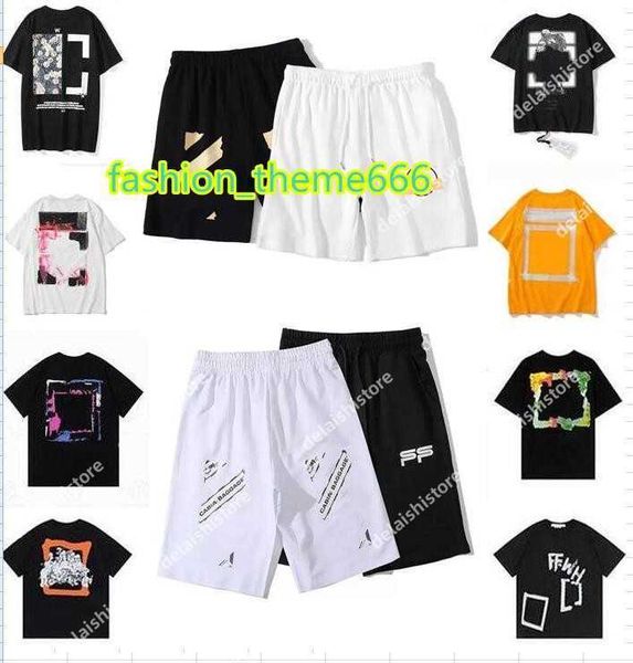 

men's shorts summer fashion offesloose men's brand luxury casual sports pants arrow printed reflective stripe short black gym swea, White;black