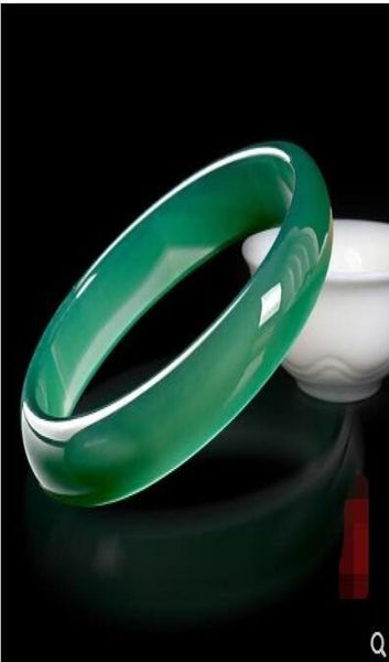 

jadeite ice type yang green jade medullary bracelet green agate jade bracelet6596006, Black