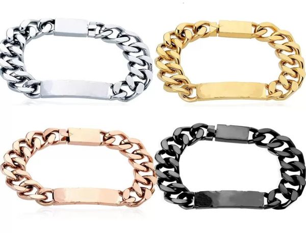 

designer bracelets charm for men and women stainless steel cuban link iced out bracelets bracciali chain bracelet male drop with b9573967, Golden;silver