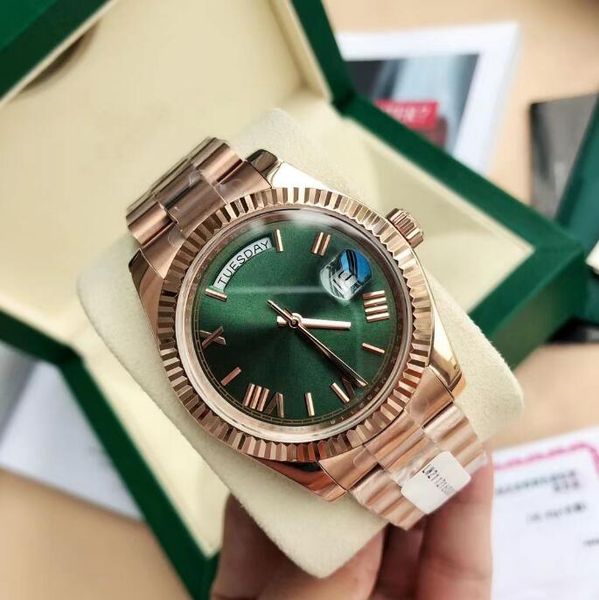 

with original box high-quality luxury watch 41mm president 116334 sapphire glass asia 2813 movement mechanical automatic mens watches--04, Slivery;brown