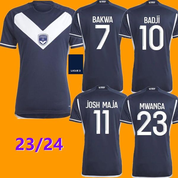 

girondins de bordeaux 23 24 maillot badji soccer jerseys foot kids kit fc football shirts home training 2023 2024 home fan player version ba, Black;yellow