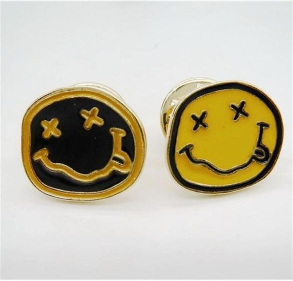 

20pcs/ lot wholesale fashion jewelry accessories enamel metal drunk face brooch pin badge 2010093595777, Gray