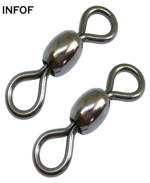 

infof brand 500pcslot f3001 fishing swivel crane swivels stainless steel fishing connector saltwater terminal tackle4006962