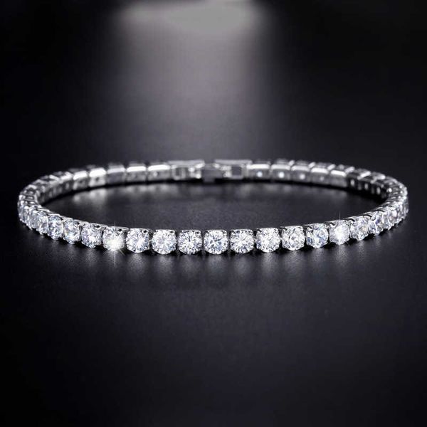 

4.0mm zircon tennis for men and women fashion simple bracelet jewelry ins, Golden;silver