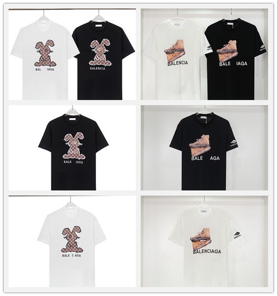 

men's t-shirt designer clothing t-shirt banner bear print alphabet graffiti graphic t-shirt draping shoulder sleeve shirt oversized fit, White;black