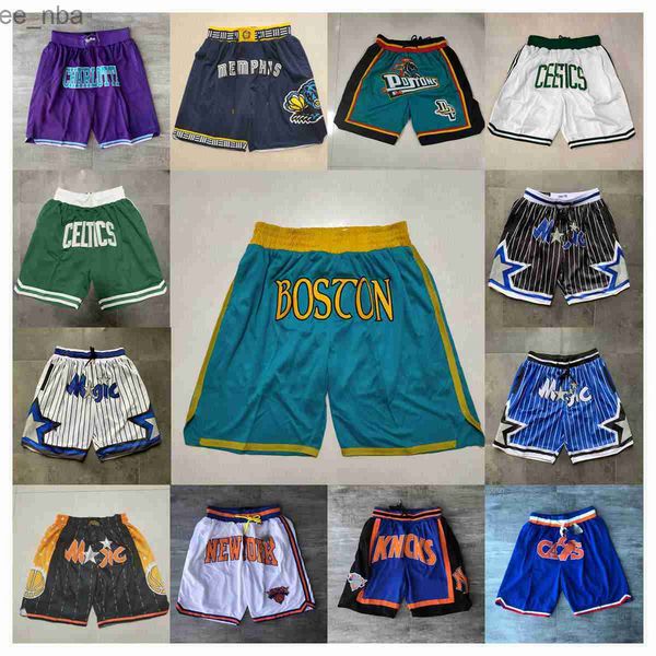 

mens just don pockets basketball shorts retro stitched mitchell ness clyde drexler 22 sweatpants pants 002