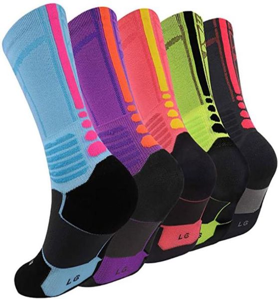 

elite basketball socks cushioned breathable athletic long sports crew sock pressional outdoor for men women9661772, Black
