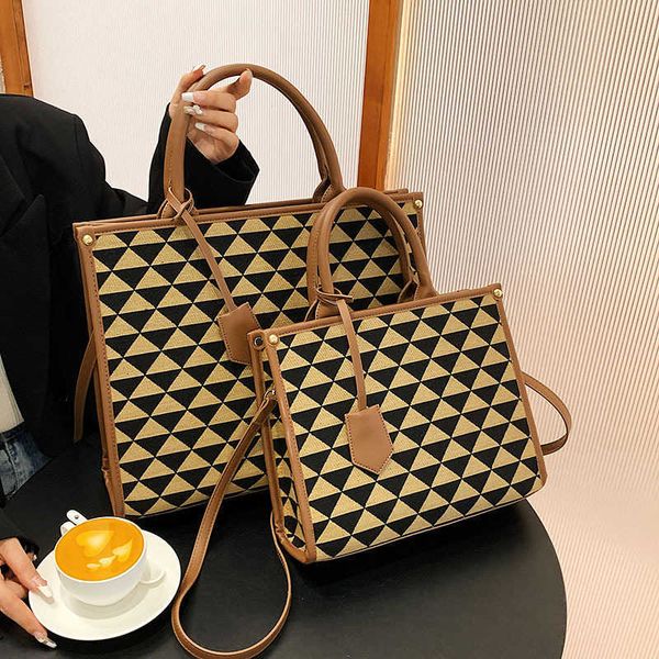 

evening bags new women's autumn fashion handheld tote with advanced contrast color commuter size crossbody bag
