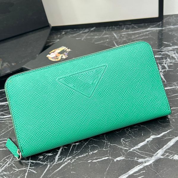 

wallet card holder clutch bag coin purse long short wallets cross grain genuine leather triangle sign men women handbags bank id cards slot, Red;black