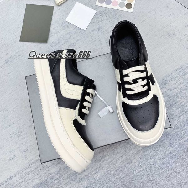 

comfortable thick sole lace up new couple shoes milk fragrant sole womens shoes luxury designer slide retro board shoes casual mens shoes si, Black