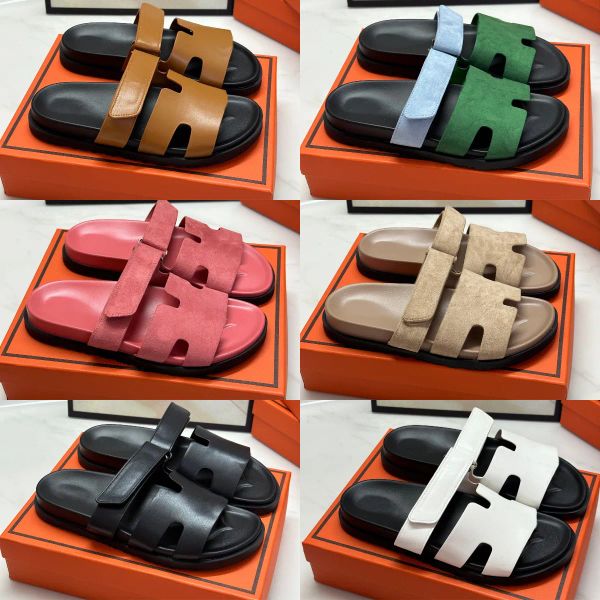 

designer sandals luxury designer leather women's sandals fashion beach women's slippers letter slippers size 35-45 with box wwf, Black