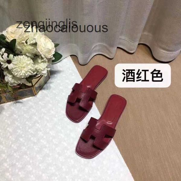 

slipper h designer summer slippers setting higwomen's shoes sandal 2023 bear oran beacleatleisure fashion wear rhinestone flat bottom s