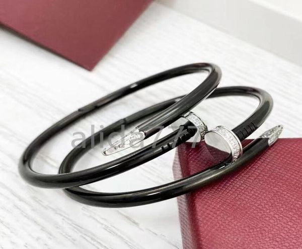 

love screw bracelet designer bracelets luxury jewelry women carti bangle fashion titanium steel alloy goldplated never fade not a1682862, Black