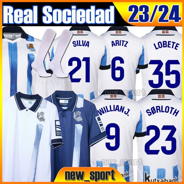 

23 24 real sociedad soccer jerseys copa del rey final version 2023 2024 oyarzabal x prieto portu david men kids kits socks full sets camiset, Black;yellow