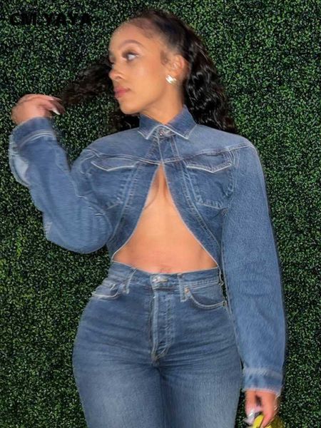 

women's jackets cm.yaya elegant women long sleeve one button up collar open front high low irregular denim coat fashion streetwear jean, Black;brown