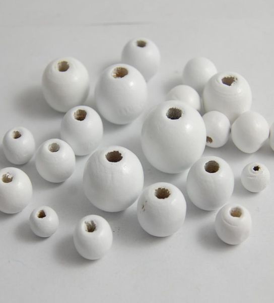 

ny332 white natural wooden round ball spacer beads for jewelry making diy 6810121416182025mm round wood beads white wood b7193043, Black