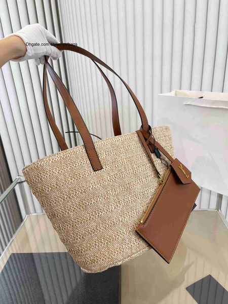 

straw bag luxury bag designer bag women handbag tote bag underarm bag leather shoulder strap beach bag vintage bag holiday travel bag stylis