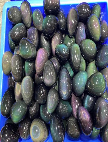 

rainbow obsidian bottle guru crystal stone grounding protecting sphere natural stone hand carved gemstone sphere 2080mm3quot3099771, Black