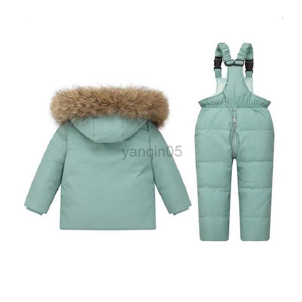 

down coat olekid -30 degree 2023 russian winter children clothes set waterproof down jacket for girls kids jumpsuit boy overalls snowsuit hk, Blue;gray