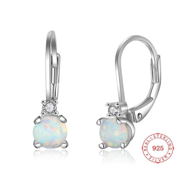 

fashion dangle 925 sterling silver white synthetic opal design earring whole from china factory bulk items jewelry2823697736