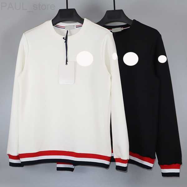 

men's hoodies sweatshirts chest embroidery mens sweatshirt bottom color stripe men hoodie arm sweatshirts sweater size m--xxl l230725, Black
