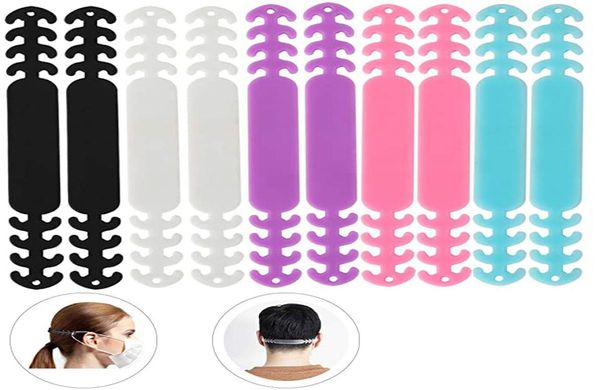 

dhl ear strap protector hook silicone bandage ear rope antislip masks extender 4 gear adjustable face mask buckle for un2430135