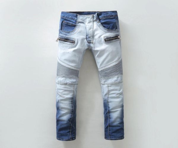 

mens blue skinny biker jeans famous denim joggers pants for man 100 cotton slim fit jean demin trousers s3526077