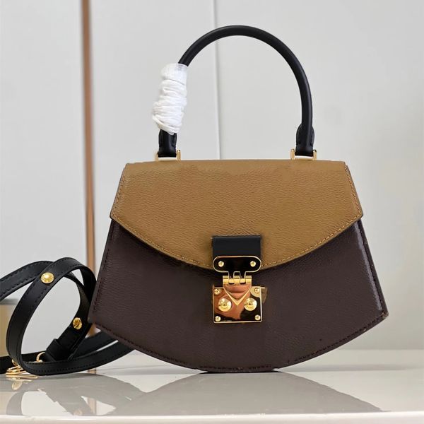 

women fashiontilsitt handbag scalloped city bag handle crossbody geometric curved edge modeling luxurys designer s-lock locks shoulder bags