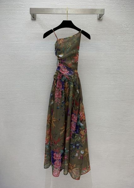 

2022 n fashion custom silk cotton print slip dress012342975195, Black