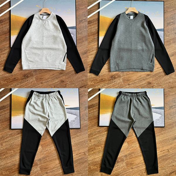 

tech fleece mens tracksuit designer hoodies and pants sets designer tech woman sports street tracksuits jogger leisure trousers track suit, Gray