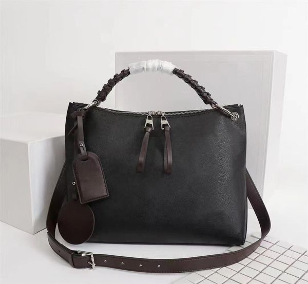 

fashion classic bags all-match genuine leather letter large medium small tote vintage messenger women handbags shoulder bag #881, Black;red