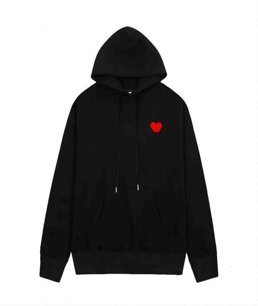 

men039s hoodies sweatshirts 21s designer play commes jumpers des garcons letter embroidery long sleeve pullover women red heart7241814, Black