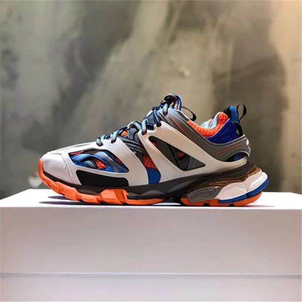 

luxury brand designer men women casual shoes track 3 3.0 triple white black sneakers tess.s. gomma leather trainer nylon printed platfor fwl