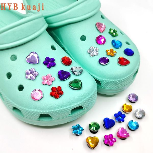 

hybkuaji crystal shoe charms wholesale shoes decorations shoe clips pvc buckles for shoes, White;pink