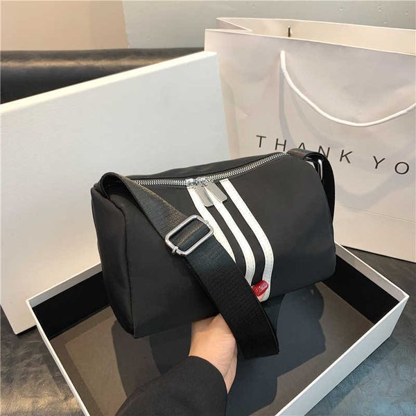 

evening bags nylon fabric for women's 2023 new trend canvas wide strap one sling shoulder underarm casual versatile crossbody bag