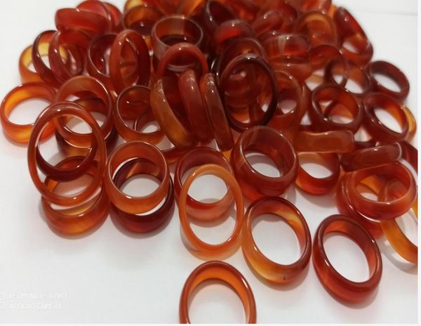 

natural handmade red agate rings ship ping0123456784096971, Silver